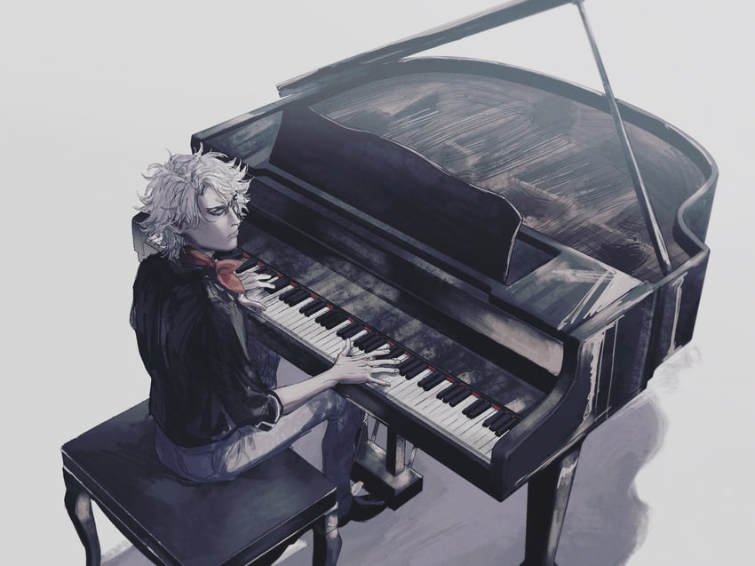 Classicaloid、贝多芬 (Classicaloid) 1名男孩 头巾 颈部头巾 黑色夹克 闭嘴