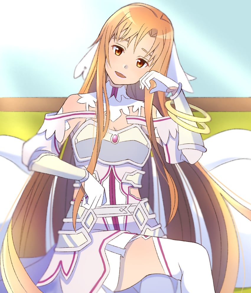刀剑神域、刀剑神域：Alicization、刀剑神域：爱丽丝篇 异界战争 1名女孩 铠甲 露肩 腰带 护胸甲