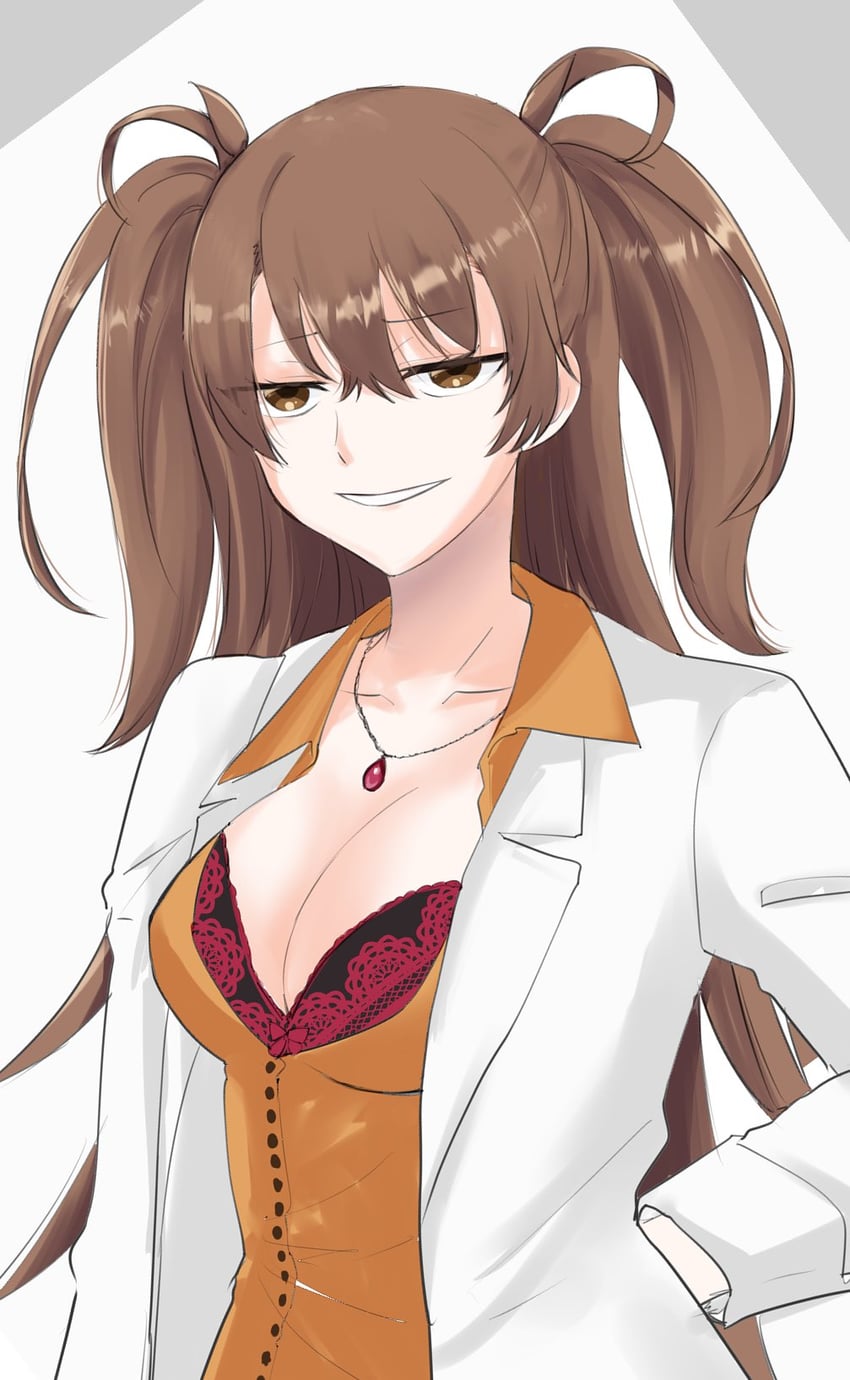 月姬、月姬 (重制版)、阿拉克博士 1名女孩 黑色文胸 金发 胸罩 乳房