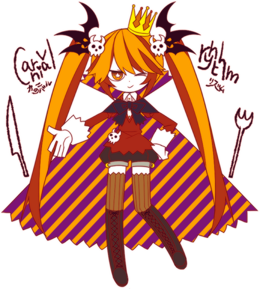 狂欢节奏、海底囚人、lavinrac (funamusea) 1名女孩 蝙蝠翅膀 黑色靴子 黑色蝴蝶结 黑色蝶形领结
