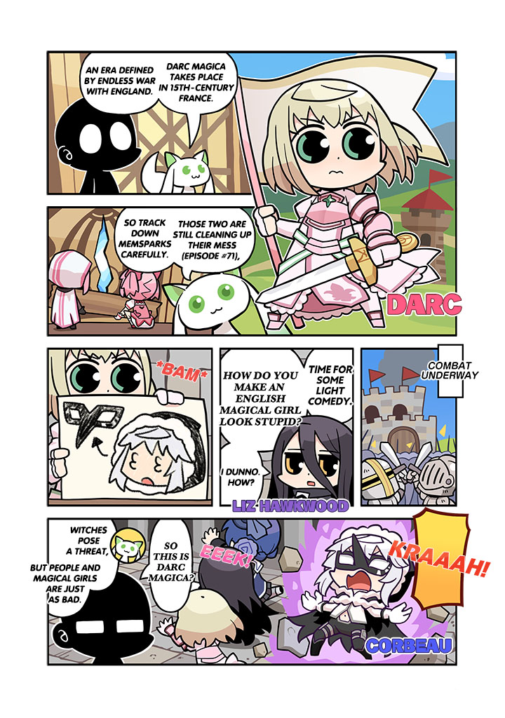魔法少女小圆、魔法少女小圆 Magia Exedra、魔法少女塔特玛吉卡 猫嘴脸 6个以上女孩 猫脸笑 铠甲 箭头（符号）