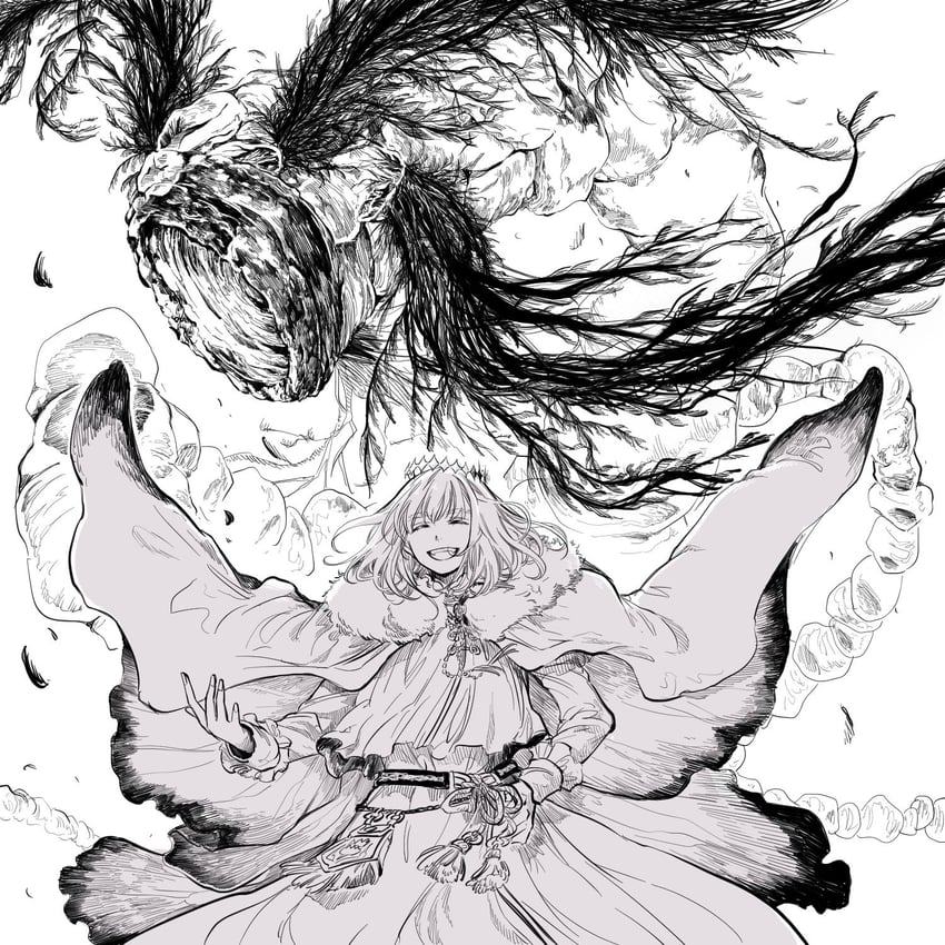 Fate/Grand Order、Fate系列、奥伯龙 (Fate) 1名男孩 斗篷 闭眼 生物 皇冠