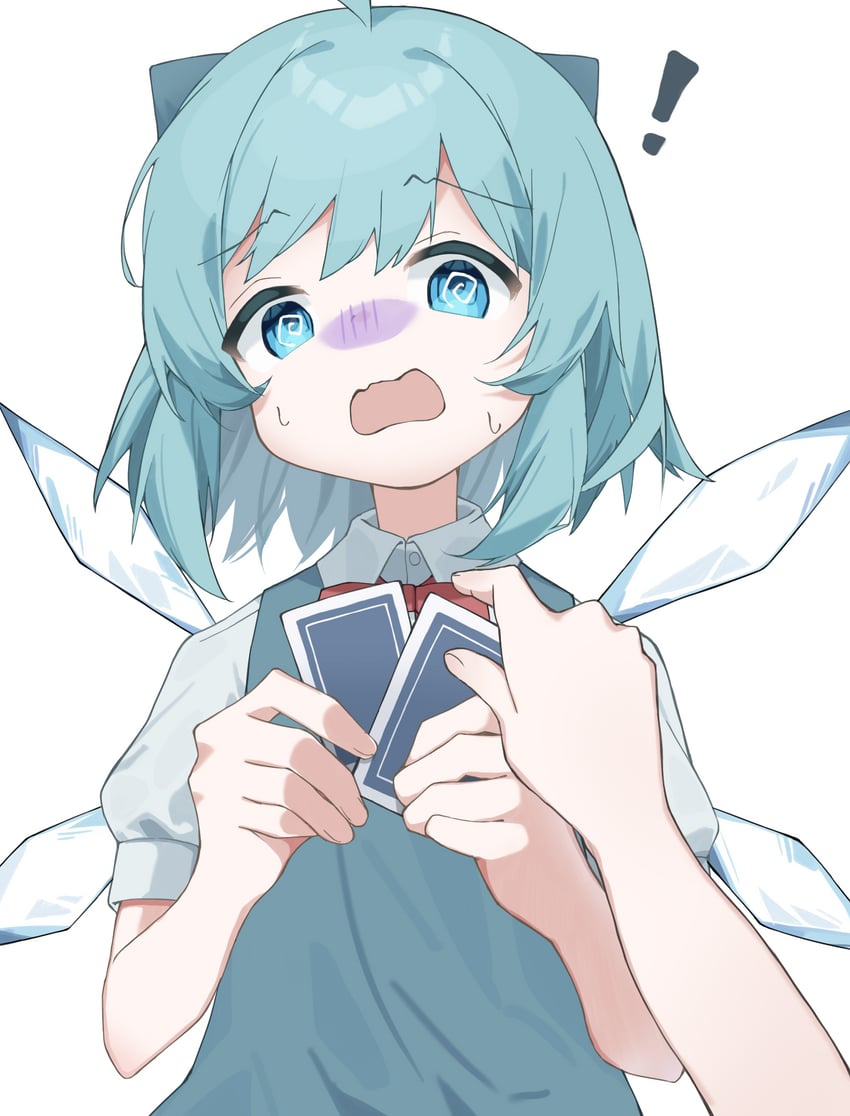 东方Project、琪露诺 ! 1名女孩 1个其他角色 @_@ 蓝色蝴蝶结