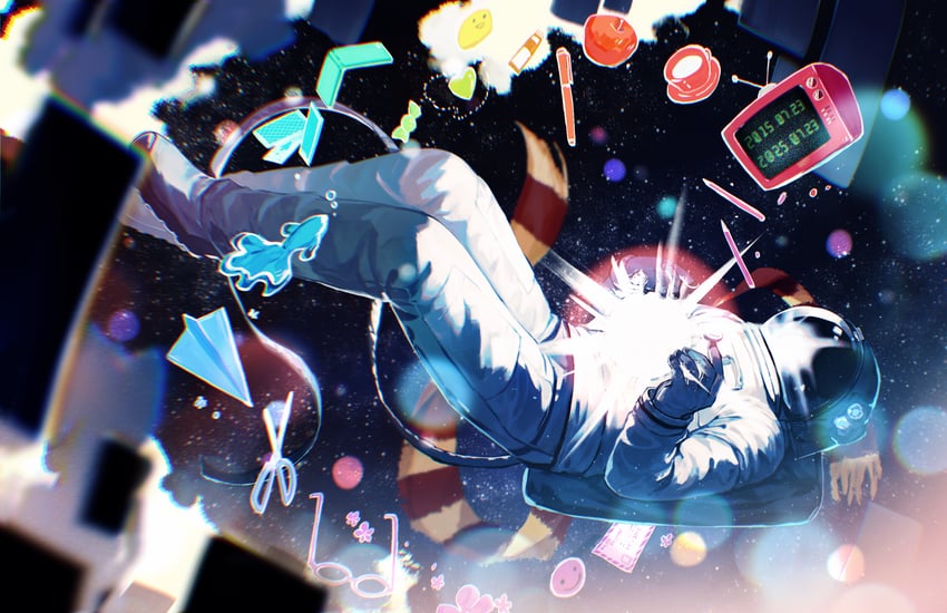 VOCALOID 苹果 宇航员 鱼 食物 水果