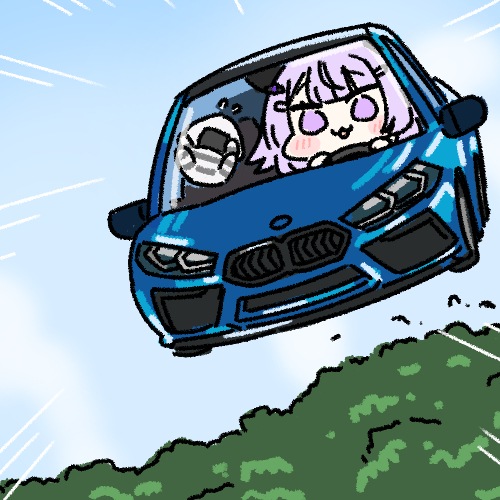 极限竞速、forza horizon 6、Hololive 1名女孩 猫脸笑 :D 蓝色汽车 蓝天