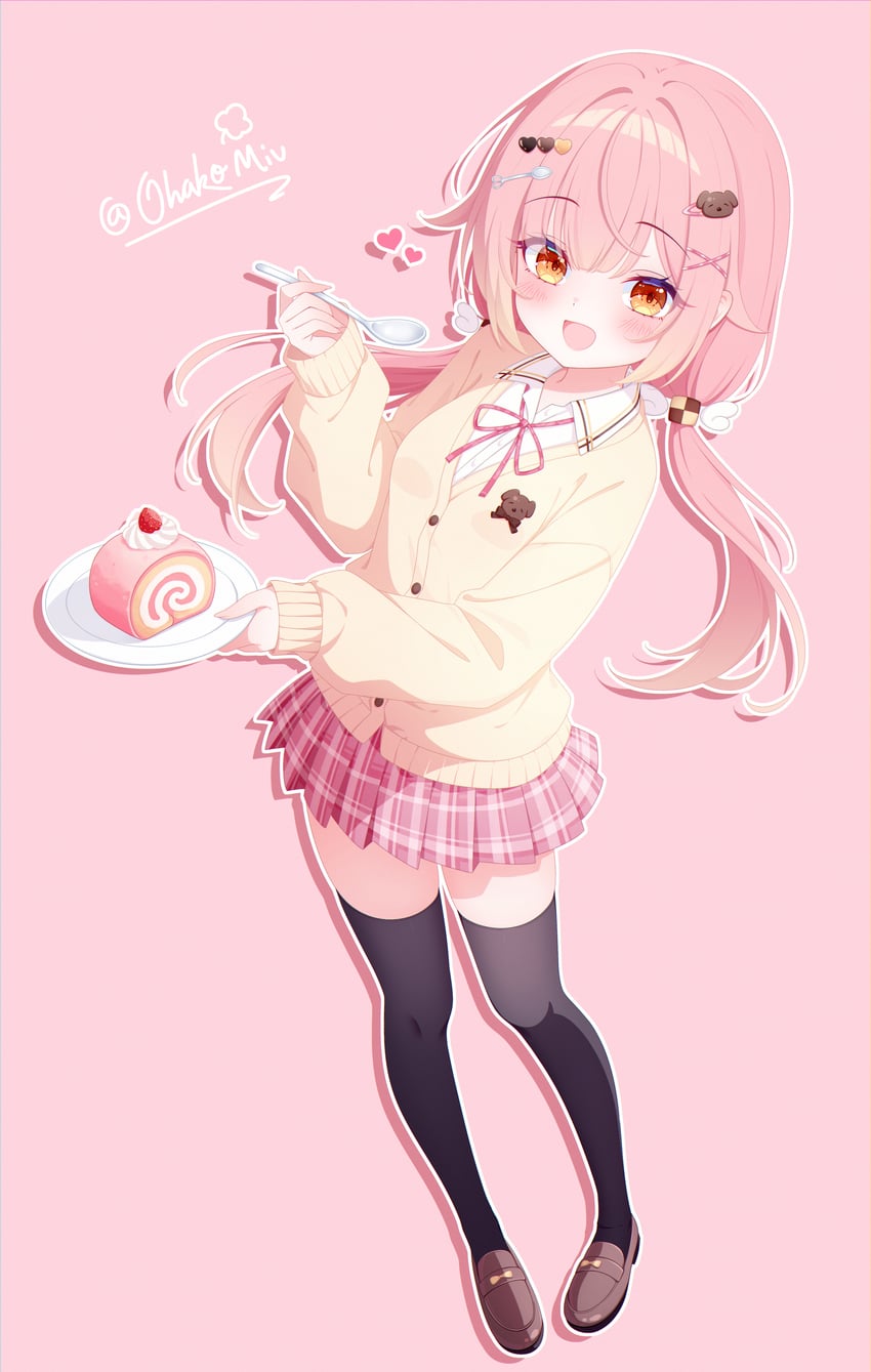 原创 1名女孩 :D 作者名 黑色过膝袜 脸红