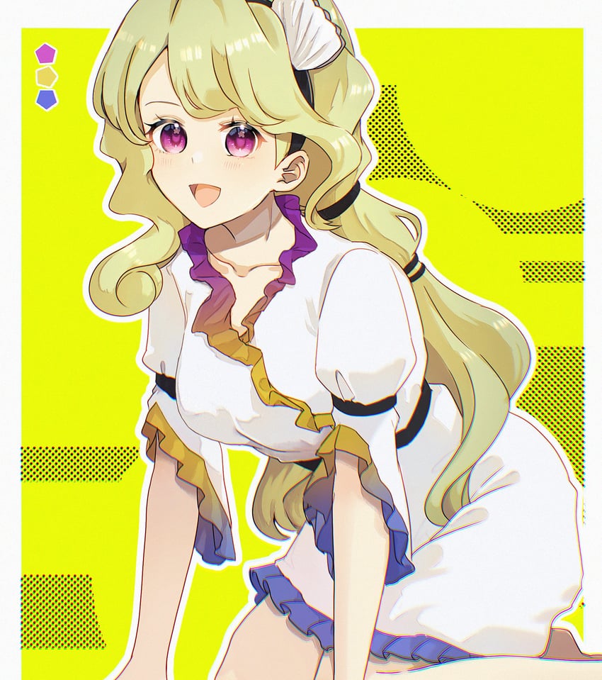 东方Project、渡丹奈 1名女孩 黑色发带 金发 乳房 连衣裙