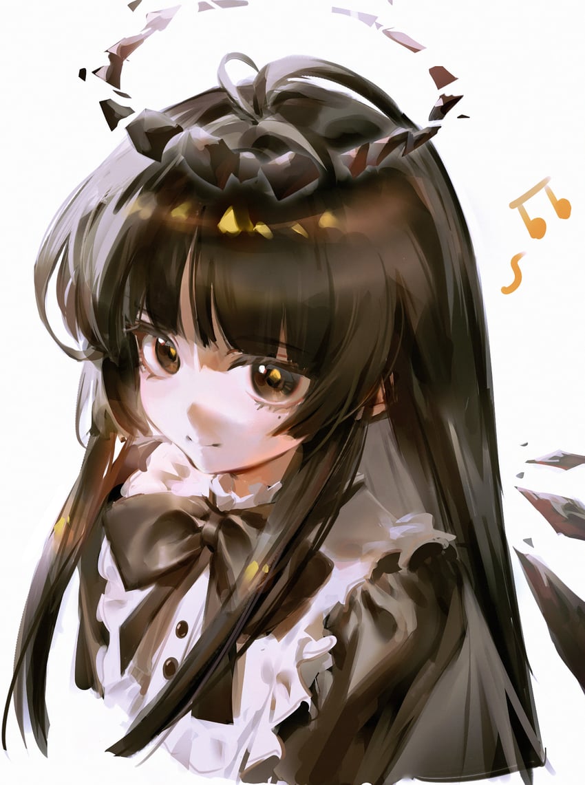 明日方舟、塑心 (明日方舟) 1名女孩 幼化 黑色蝴蝶结 黑色蝶形领结 黑瞳