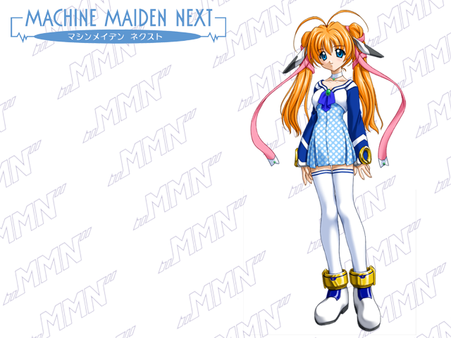 机械少女Next、米蕾娜 (机械少女) 1名女孩 呆毛 蓝眼 蓝色丝带 脸红