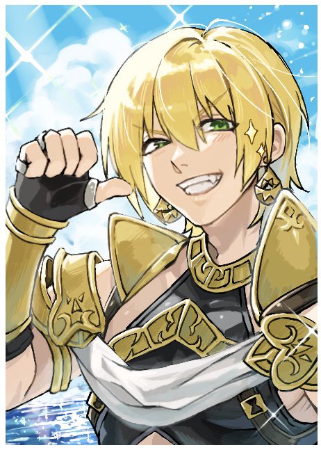 Fate/Grand Order、Fate系列、伊阿宋 (Fate) 1名男孩 臂环 铠甲 金发 云