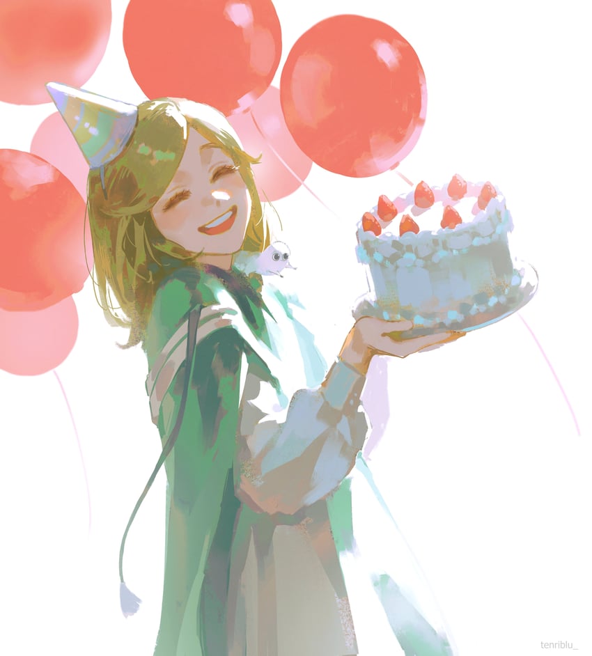 魔法帽的小工坊、刷子伙伴、可可 (魔法帽的工作室) 1名女孩 气球 生日 生日蛋糕 蛋糕
