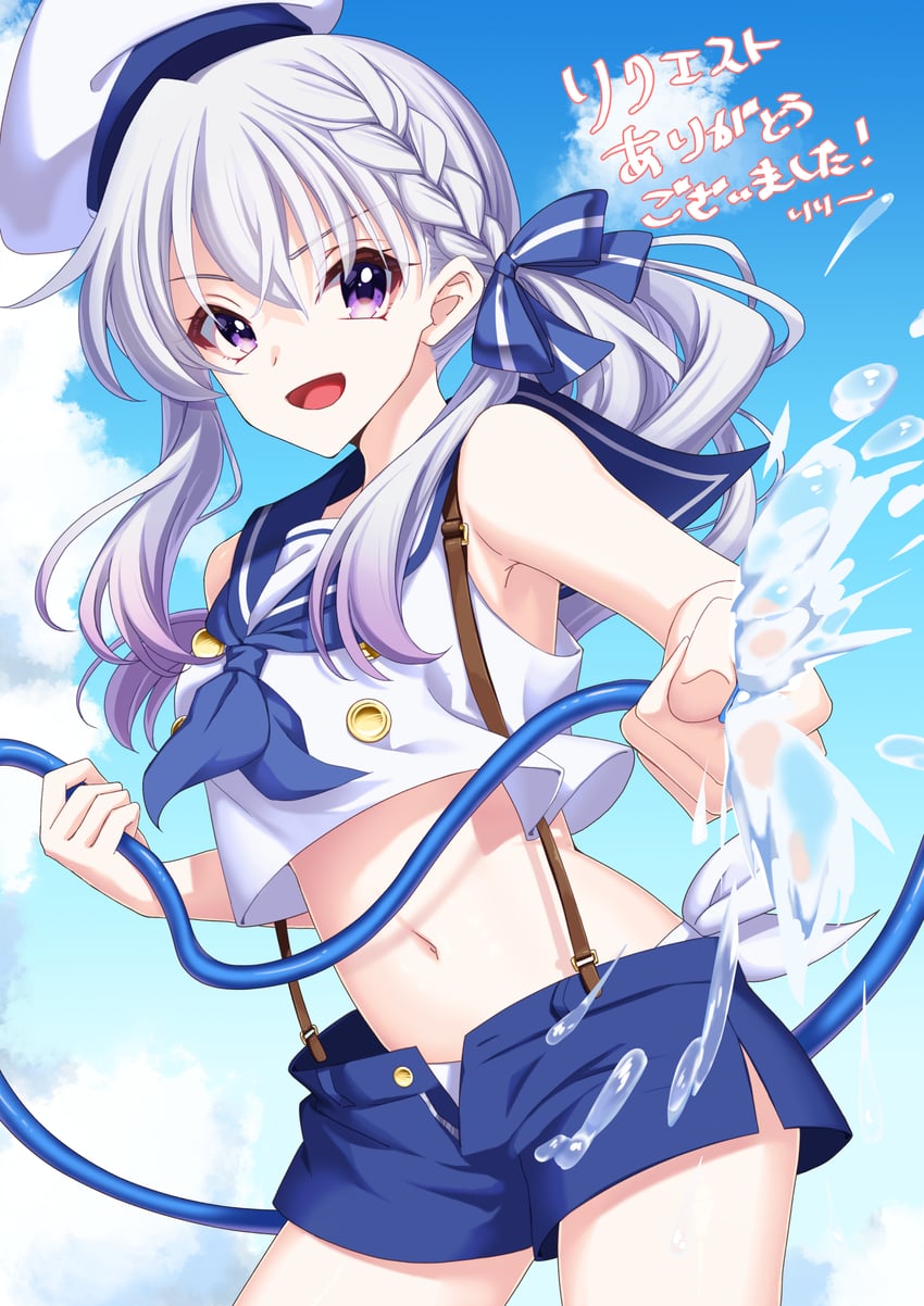 9-nine-、新美空 1名女孩 :D 替换服装 不同发型 露肩