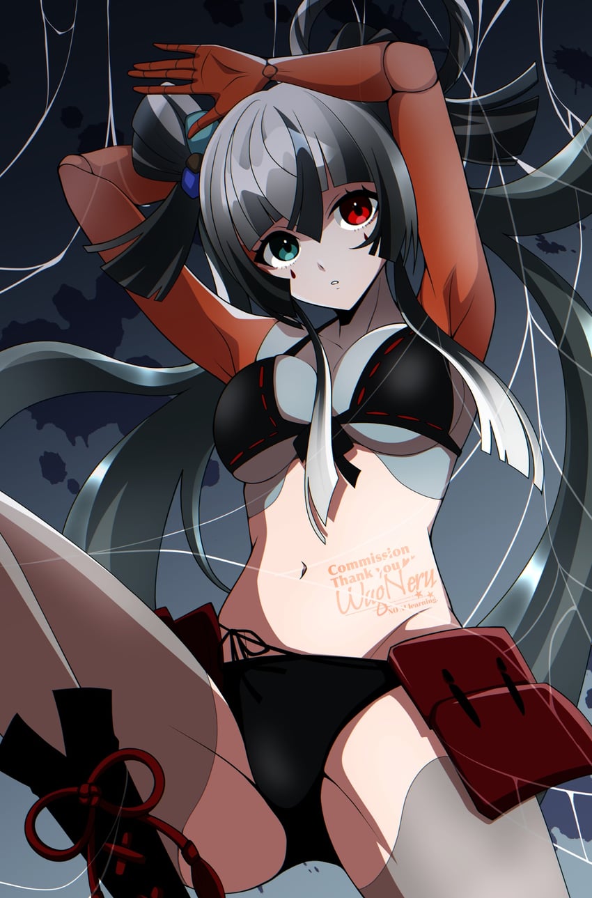 Fate/Grand Order、Fate系列、果心居士 (Fate) 1名女孩 腋下 举起双手 露肩 比基尼