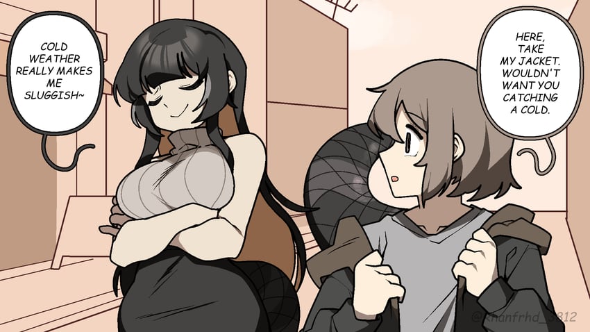 原创、莉莉丝 (Junkzero) 1名男孩 1名女孩 露肩 黑发 乳房