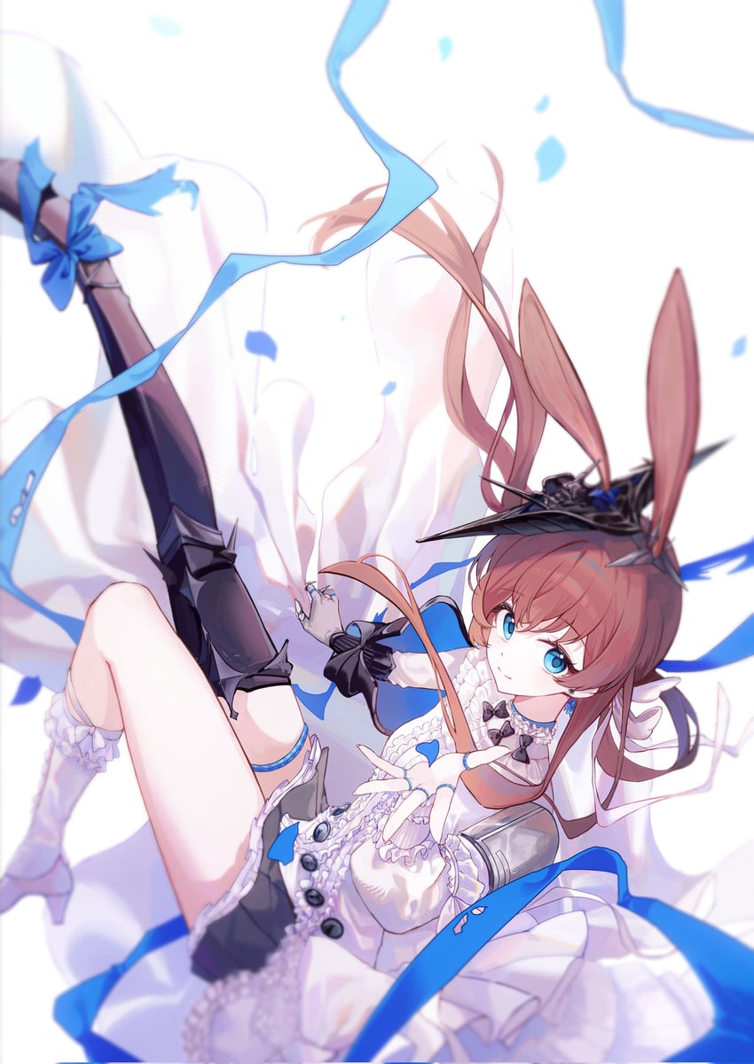 明日方舟、阿米娅 (明日方舟)、阿米娅 (近卫) (明日方舟) 1名女孩 兽耳 铠甲 黑色靴子 黑帽子