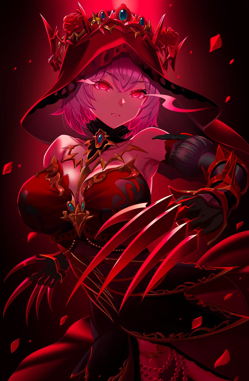 从虚无到永恒、女性超能力者 零 (圣洁之歌)、never-ending arachne 1名女孩 黑色连衣裙 乳房 堕落/侵蚀 角色扮演