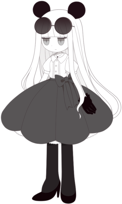海底囚人、sheena (funamusea) 1名女孩 兽耳 黑色手套 黑色连裤袜 黑色裙子