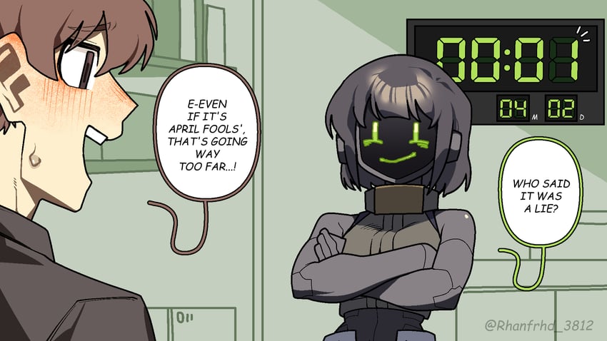 原创、EV3 (Junkzero) 1名男孩 1名女孩 露肩 黑发 脸红