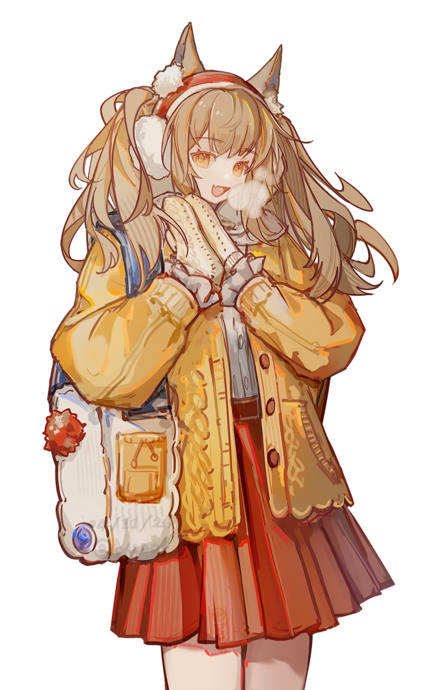 明日方舟、安洁莉娜 (明日方舟) 1名女孩 :D 替换服装 兽耳毛 兽耳