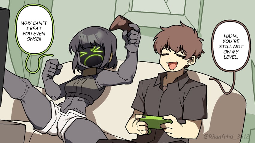 原创、EV3 (Junkzero) 1名男孩 闭眼挤眼 生气 举手 露肩