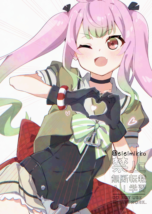 舰队Collection、桃 (舰队收藏) 1名女孩 :D 微笑 锚形饰品 黑色项圈