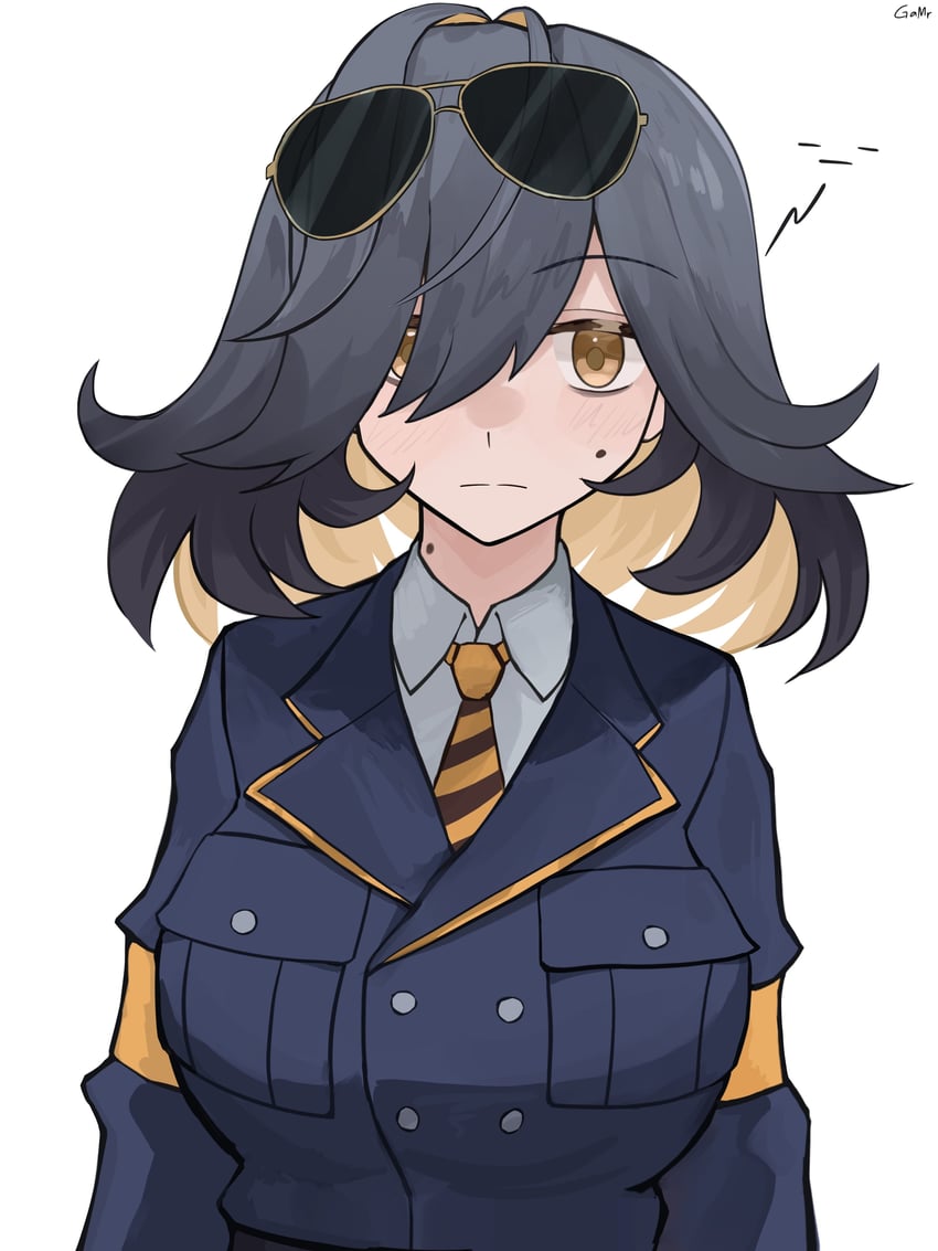 个人势虚拟主播、迈达斯 (VTuber) 1名女孩 黑发 金发 蓝色夹克 乳房