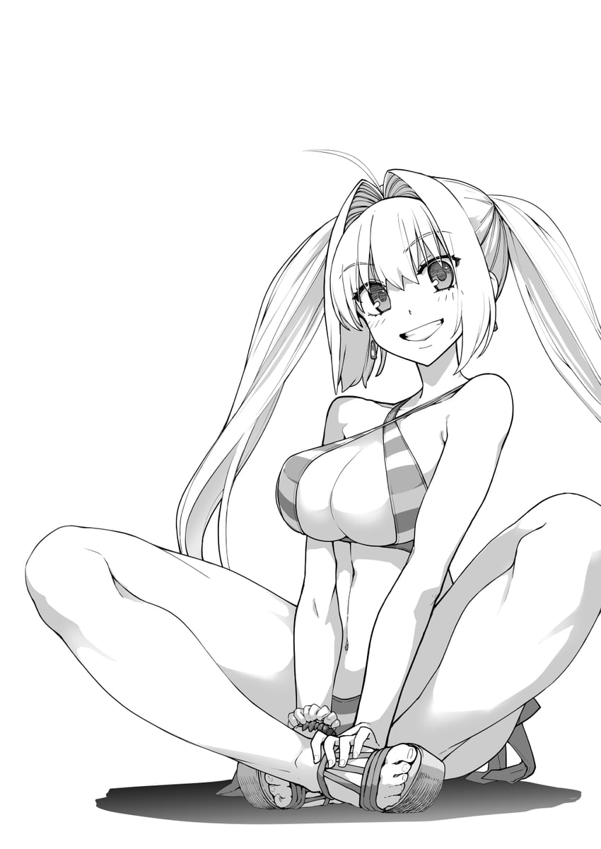 Fate/Grand Order、Fate系列、尼禄·克劳狄乌斯 (Fate) 1名女孩 呆毛 露肩 珠子手链 珠子