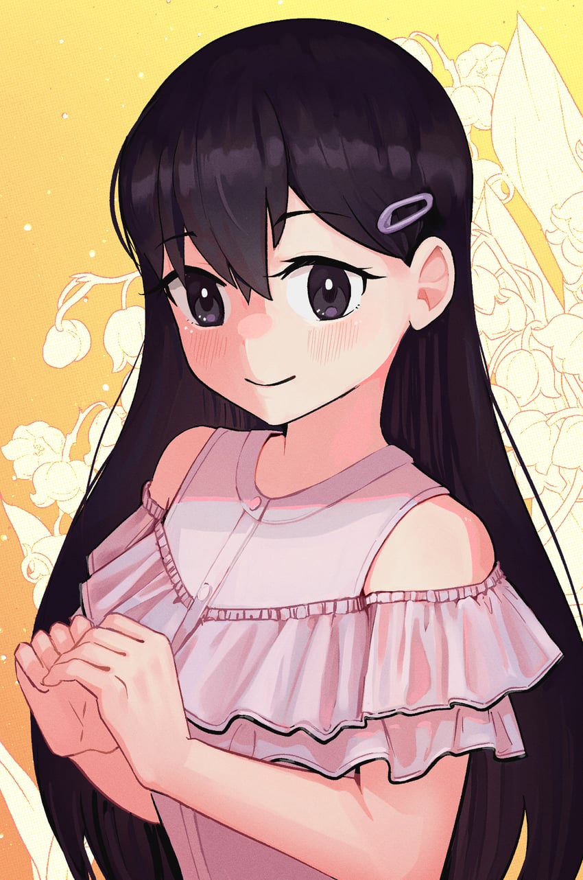OMORI、玛丽 (远方) (OMORI)、Mari (Omori) 1名女孩 替换服装 黑瞳 黑发 脸红