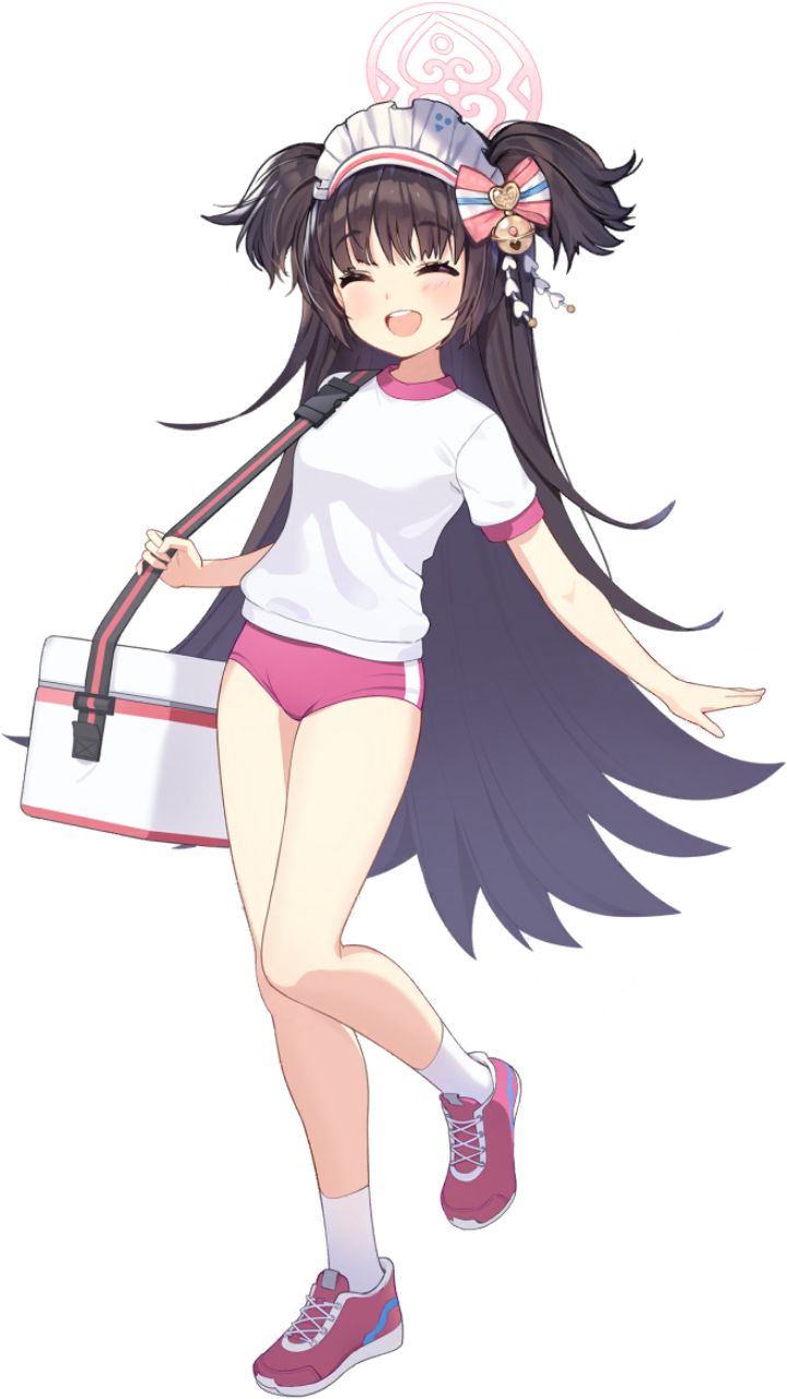蔚蓝档案、静子 (蔚蓝档案) 1名女孩 微笑 铃铛 脸红 蝴蝶结