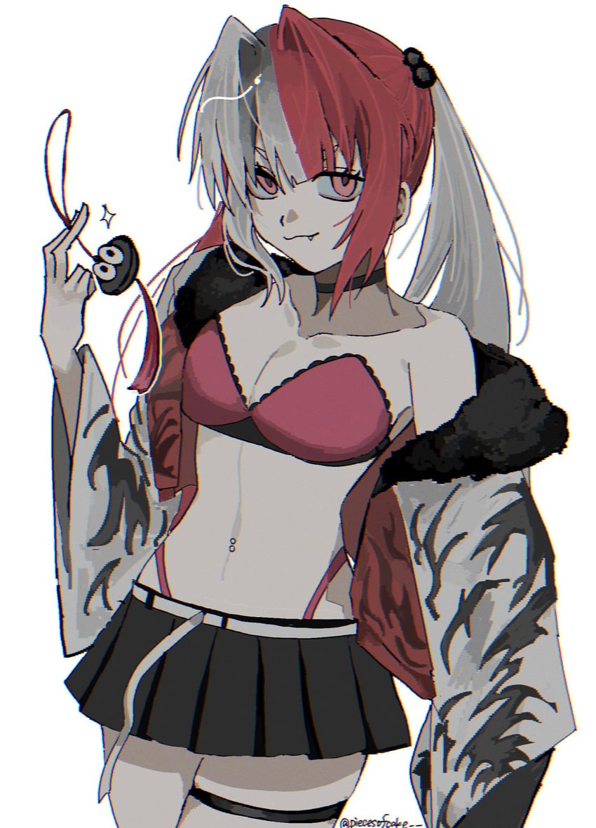 Fate/Grand Order、Fate系列、松永久秀 (Fate) 1名女孩 作者名 比基尼 黑色项圈 黑色裙子