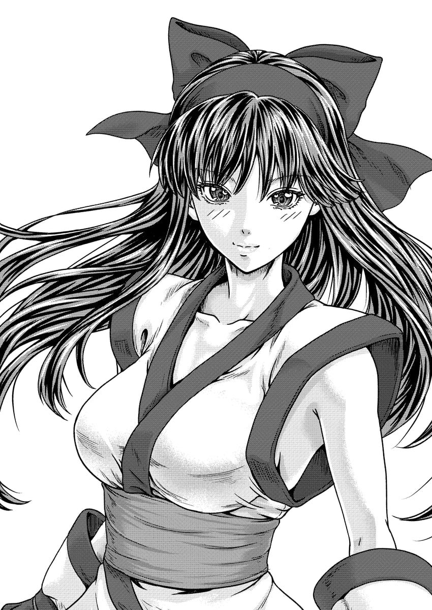侍魂、娜可露露 1名女孩 阿伊努服饰 护臂 蝴蝶结 乳房