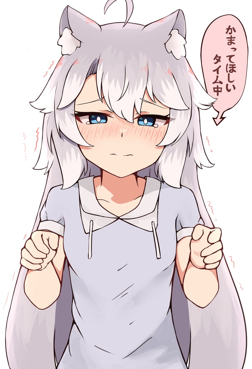 原创 1名女孩 呆毛 兽耳毛 兽耳 箭头（符号）