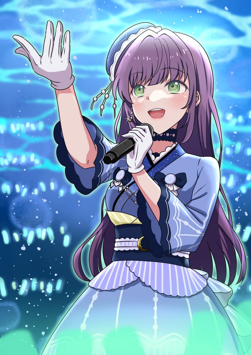 Love Live!、Love Live! 莲之空女学院学园偶像部、月咏海月 1名女孩 3rd Live Tour Try Tri Unity!!! :D 举手 贝雷帽