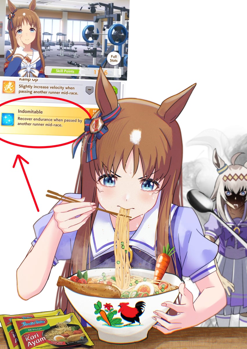赛马娘、草上飞 (穿石之蓝) (赛马娘)、草上飞(赛马娘) 2名女孩 兽耳 箭头（符号） 蓝眼 蝴蝶结