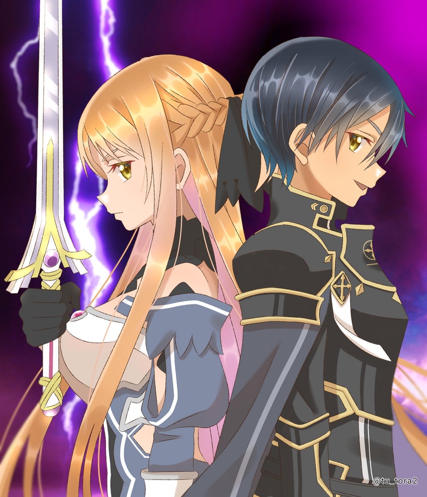 刀剑神域、刀剑神域：Alicization、刀剑神域：爱丽丝篇 异界战争 1名男孩 1名女孩 异色 替换服装 异色瞳