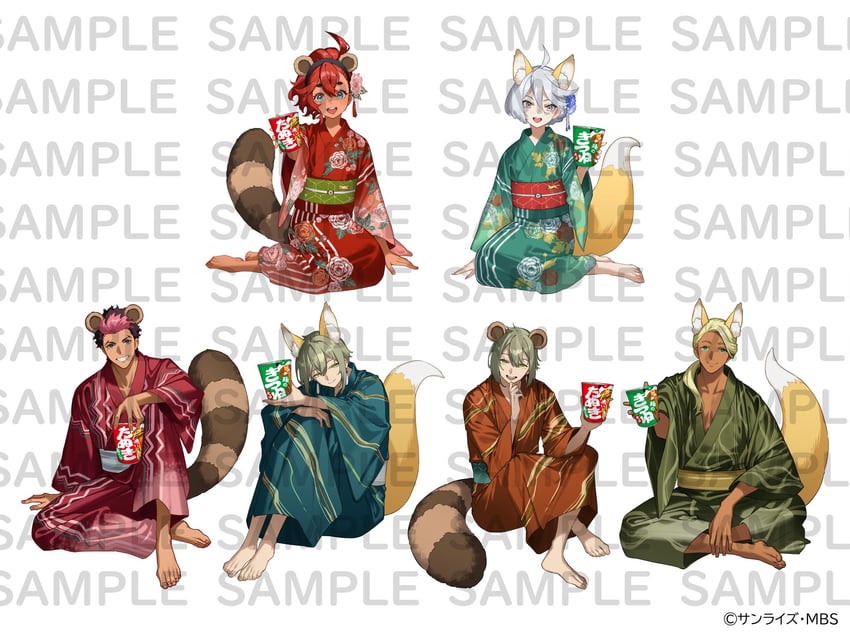 高达、机动战士敢达：水星的魔女、丸酱 (品牌) 2名女孩 4个男孩 呆毛 兽耳毛 兽耳
