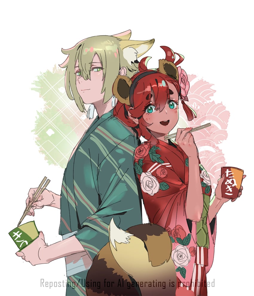 高达、机动战士敢达：水星的魔女、伊兰·凯莱斯 1名男孩 1名女孩 :D 兽耳毛 兽耳