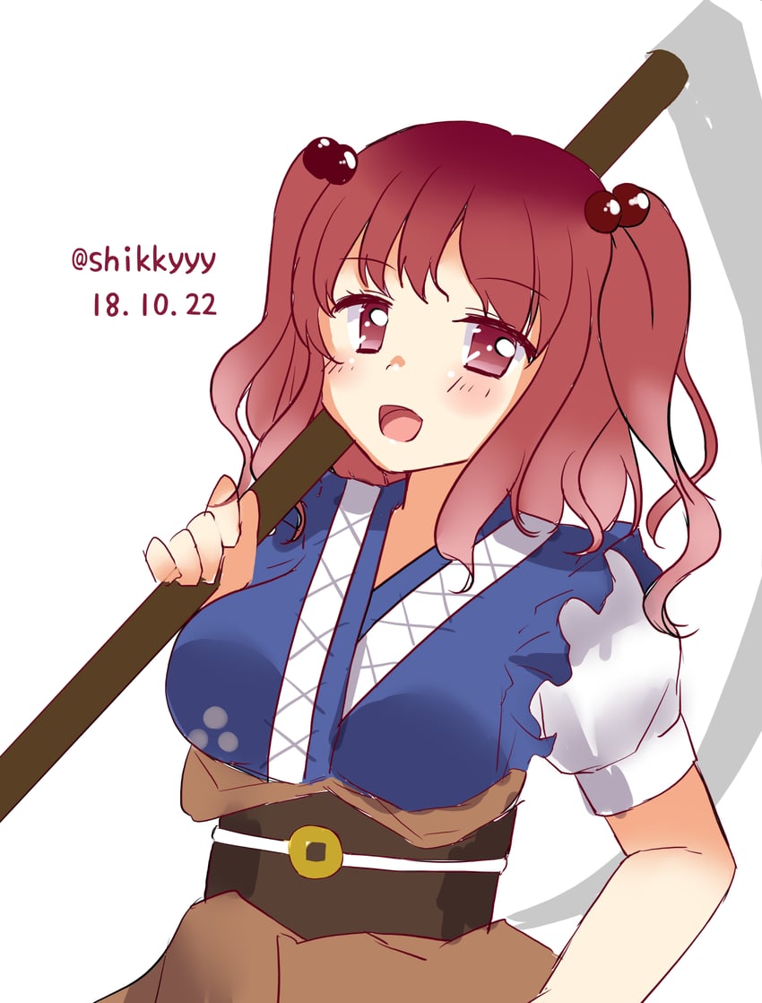 东方Project、小野冢小町 1名女孩 :D 脸红 乳房 硬币