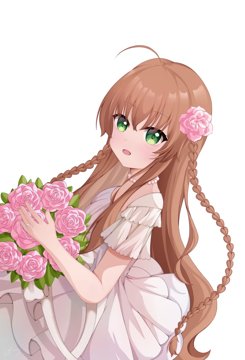 Rewrite、神户小鸟 1名女孩 :D 呆毛 脸红 花束