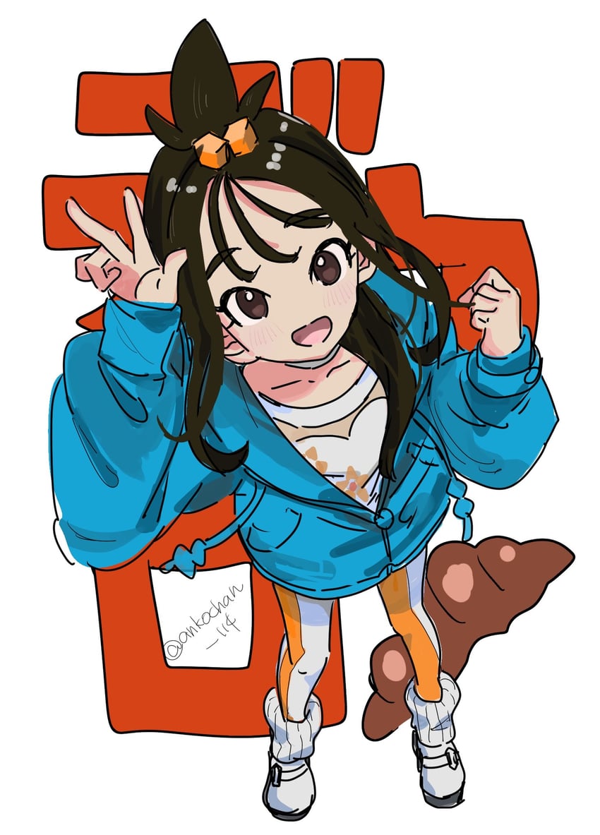 宝可梦、宝可梦传说：Z-A、丽多 (宝可梦) 1名女孩 :D 黑发 蓝色连帽衫 棕眼睛