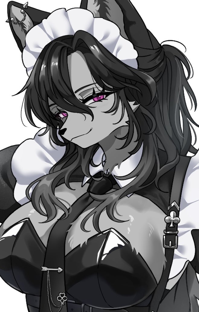 原创 1名女孩 兽耳毛 兽耳穿孔 兽耳 动物鼻子