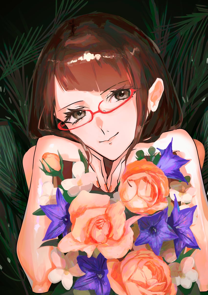 火焰纹章、火焰纹章：觉醒、蜜莉爱儿 1名女孩 替换服装 花束 闭嘴 斜刘海