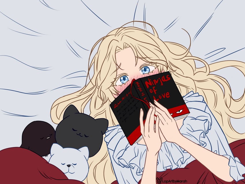 原创、RWBY、Alma Prisma (LopartByMarah) 1名女孩 床 毯子 金发 蓝眼