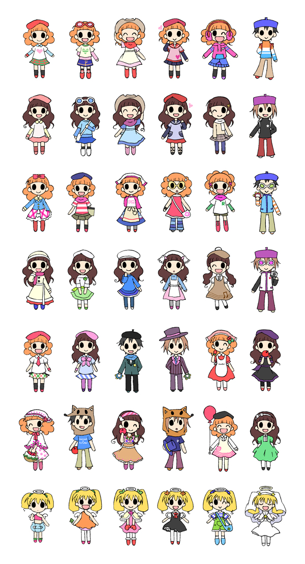 Bemani、Pop'n Music、诗人 (Pop'n Music) 天使翅膀 动物兜帽 苹果 围裙 气球