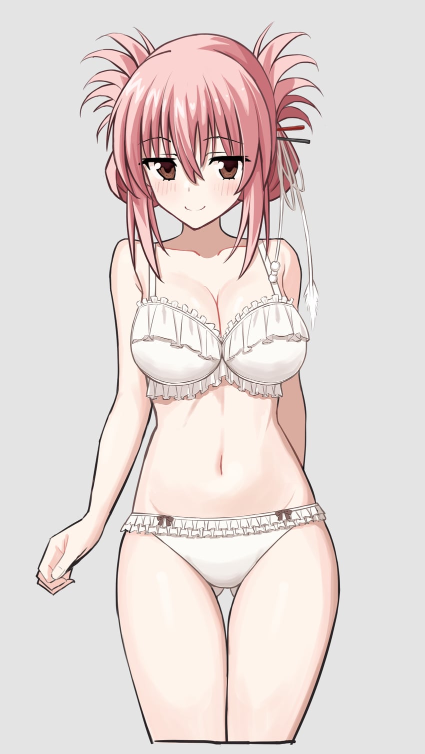 樱之诗、鸟谷敬 1名女孩 大腿间可见臀部 脸红 胸罩 乳房