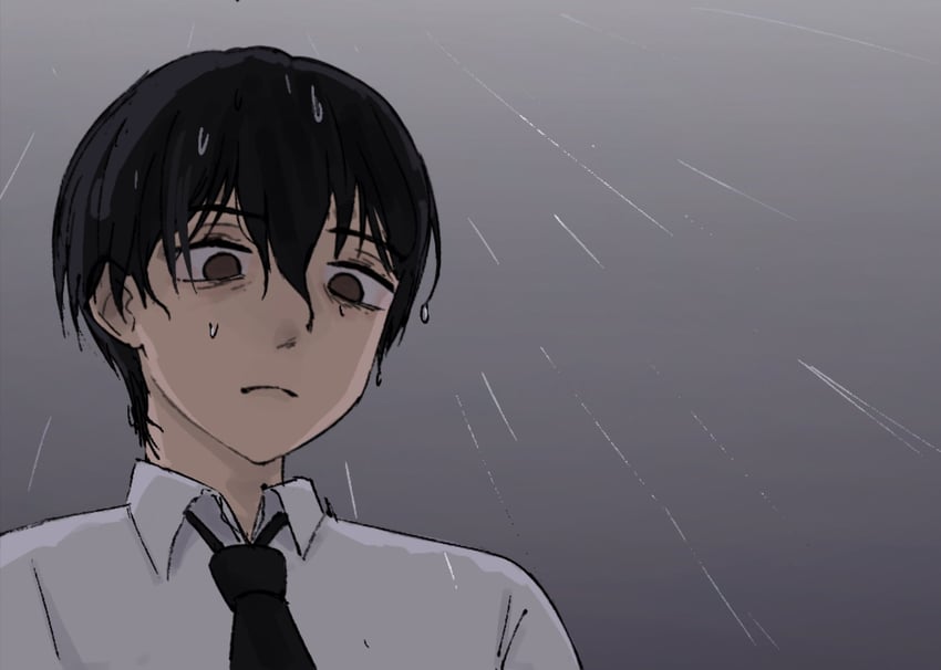 原创、赛马娘、训练员 (赛马娘) 1名男孩 黑发 黑色领带 棕眼睛 空洞的眼神