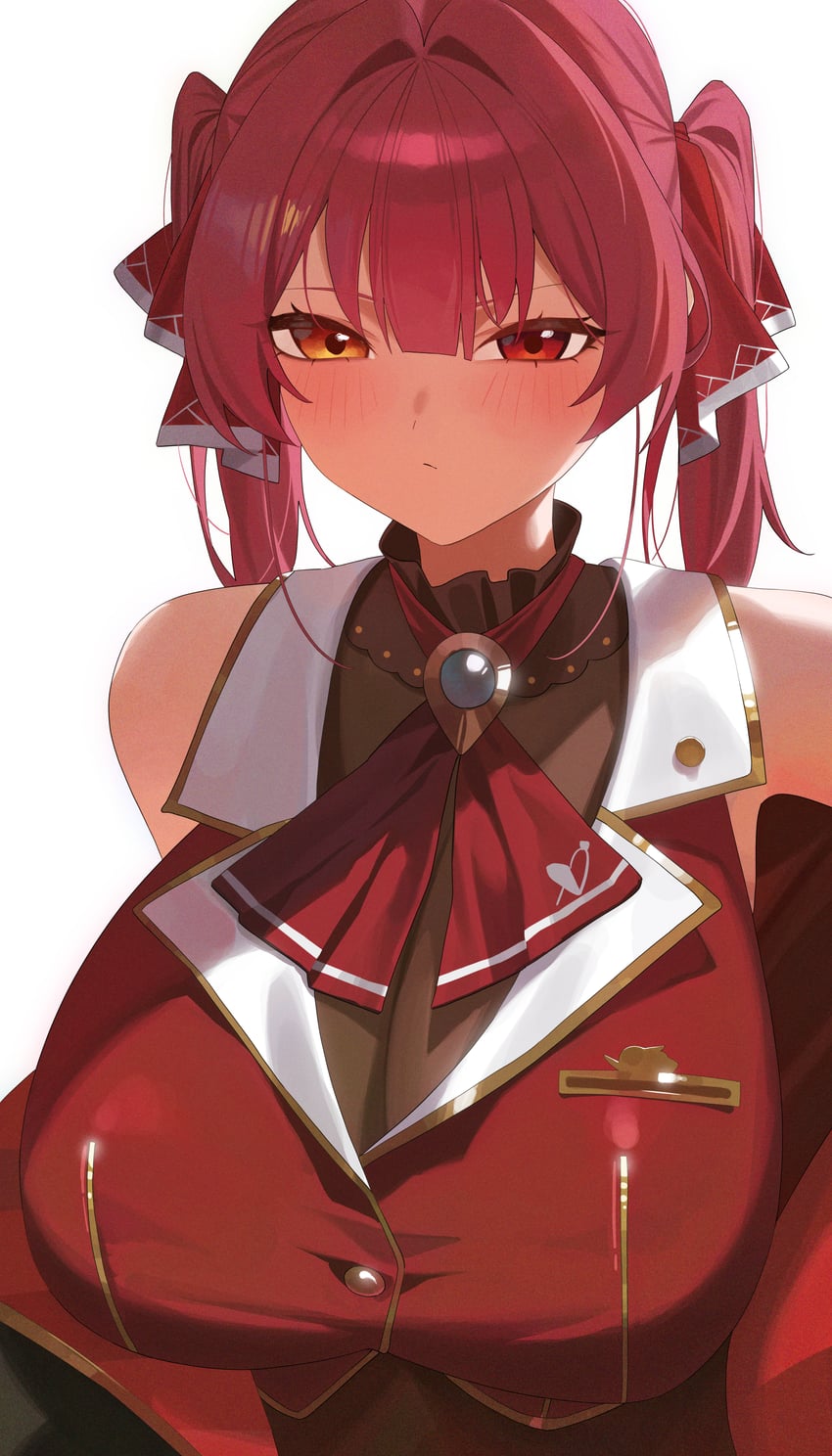 Hololive、宝钟玛琳、宝钟玛琳 (第一套服装) 1名女孩 异形乳量 (大) 一箭穿心 阿斯科特领巾 逆光