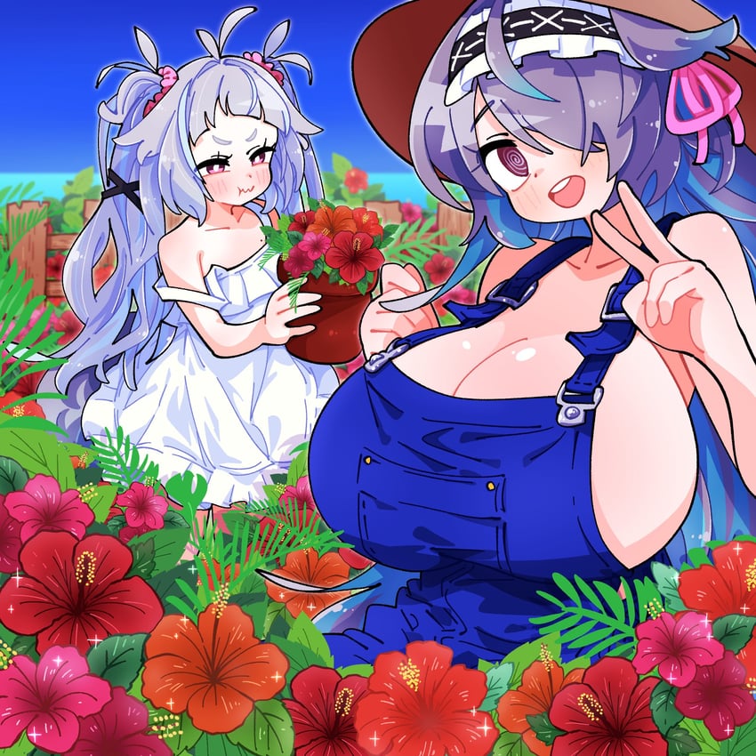 个人势虚拟主播、威胁妈妈树、间宫希 (Menako) 2名女孩 @_@ 幼化 替换服装 兽耳