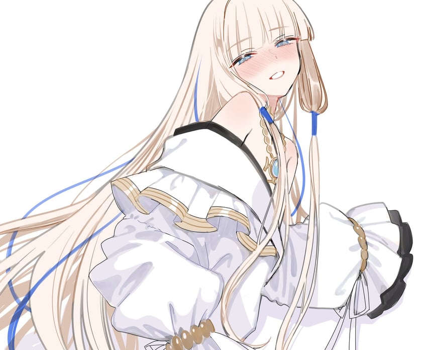 Fate/Grand Order、Fate系列、诺亚 (Fate) 1名男孩 护身符 露肩 金发 蓝眼