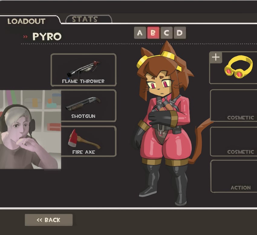 Gameoverse、现实生活、军团要塞2 1名男孩 1名女孩 兽耳 斧头 黑色靴子